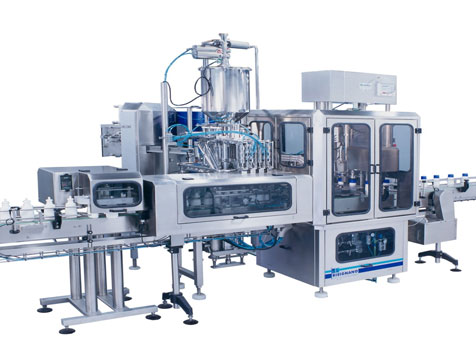 Automatic linear filling, sealing and capping machine for bottles RD /B
