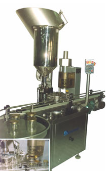 Rotative filling system for glass packaging in different shapes RC /F.